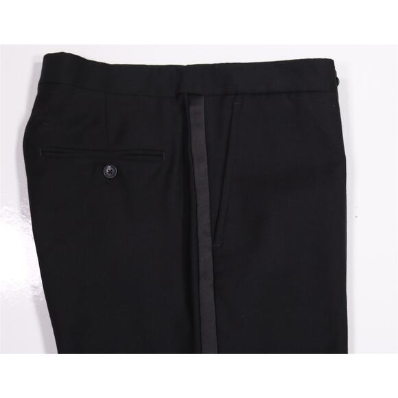 Jos A Bank Black Formal Tuxedo Dress Trousers Pants Stretch 30x29 - Picture 3 of 8